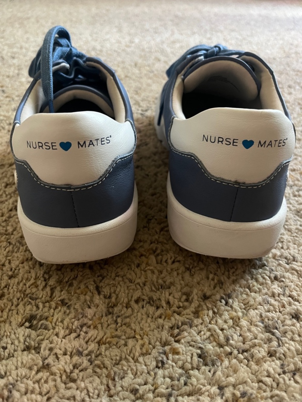 Nurse mates Dusty Blue Leather Lace-Up Sneakers - Picture 3 of 6